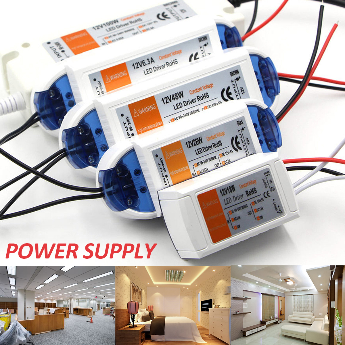 DC-12V-18284872100W-LED-Panel-Light-Lamp-Driver-Electronic-Transformer-Power-Supply-1338034-3