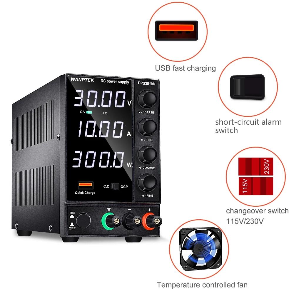 Wanptek-DPS3010U-110V220V-4-Digits-Adjustable-DC-Power-Supply-0-30V-0-10A-300W-USB-Fast-Charging-Lab-1687613-3