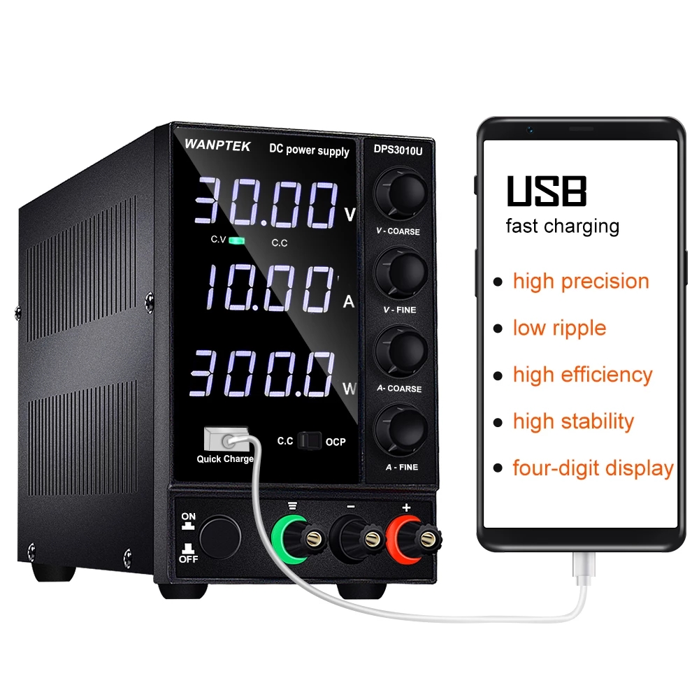 Wanptek-DPS3010U-110V220V-4-Digits-Adjustable-DC-Power-Supply-0-30V-0-10A-300W-USB-Fast-Charging-Lab-1687613-10