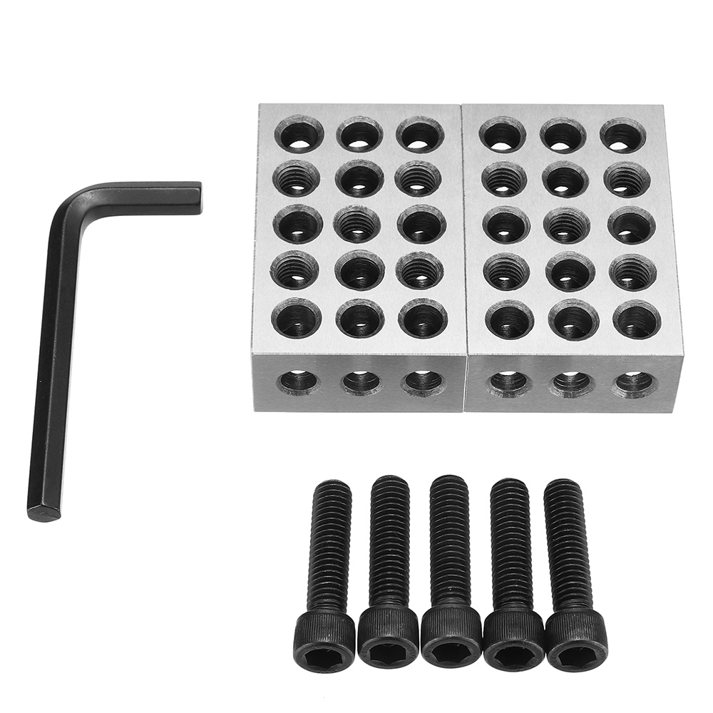 1-2-3quot-Blocks-with-Screw-Spanner-Parallel-Clamping-Block-Set-23-Holes-25-50-75mm-Block-Measuring--1924379-12