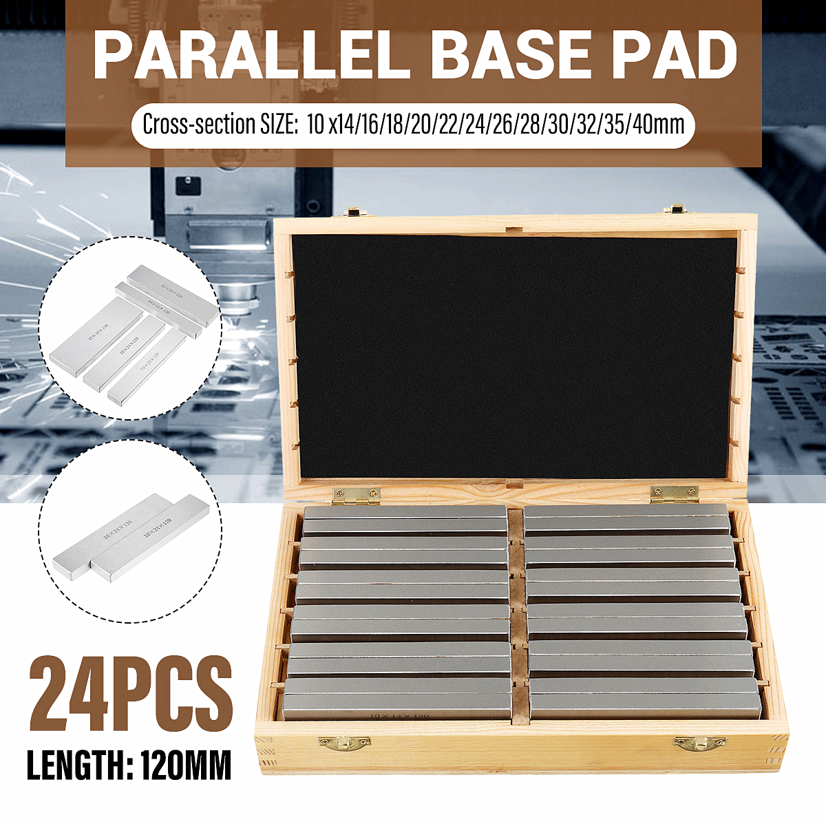 24Pcs12-Pair-Parallel-Support-Base-Vice-Base-Milling-Pad-Lathe-Multifunction-1783771-1