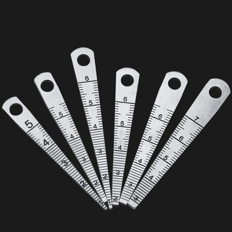 6pcs-0-7mm-Taper-Feeler-Gauge-Tapered-Ruler-Aperture-Scale-Wedge-Feeler-Hole-Gauge-1661161-6