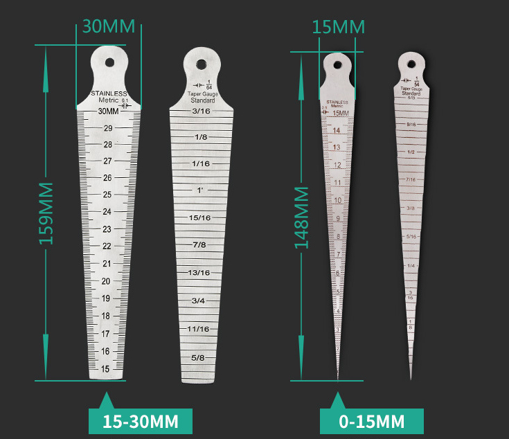 Drillpro-1-60mm-Metric-Imperial-Wedge-Feeler-1-1515-3030-4545-60mm-Taper-Depth-Gauge-1481101-1