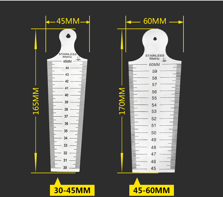Drillpro-1-60mm-Metric-Imperial-Wedge-Feeler-1-1515-3030-4545-60mm-Taper-Depth-Gauge-1481101-2