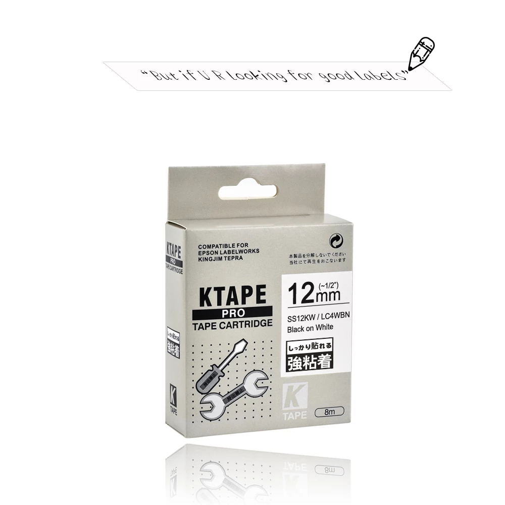 CIDY-1Roll-9121824mm-3D-Embossing-PVC-Label-Tape-Compatible-EpsonKingJim-Label-Cassette-Business-Off-1786015-6