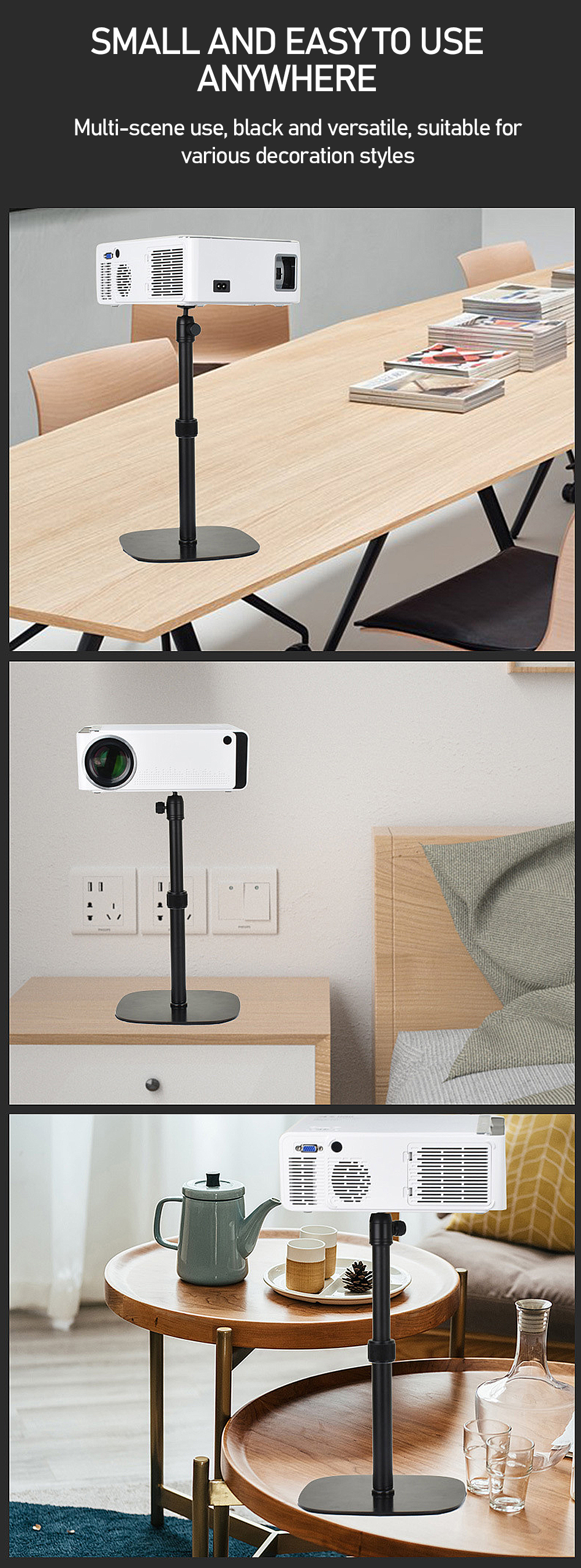 NAMEIKE-M5-Desktop-Projector-Stand-360deg-Panoramic-Adjustable-Universal-Extendable-Standing-Mount-w-1971728-6