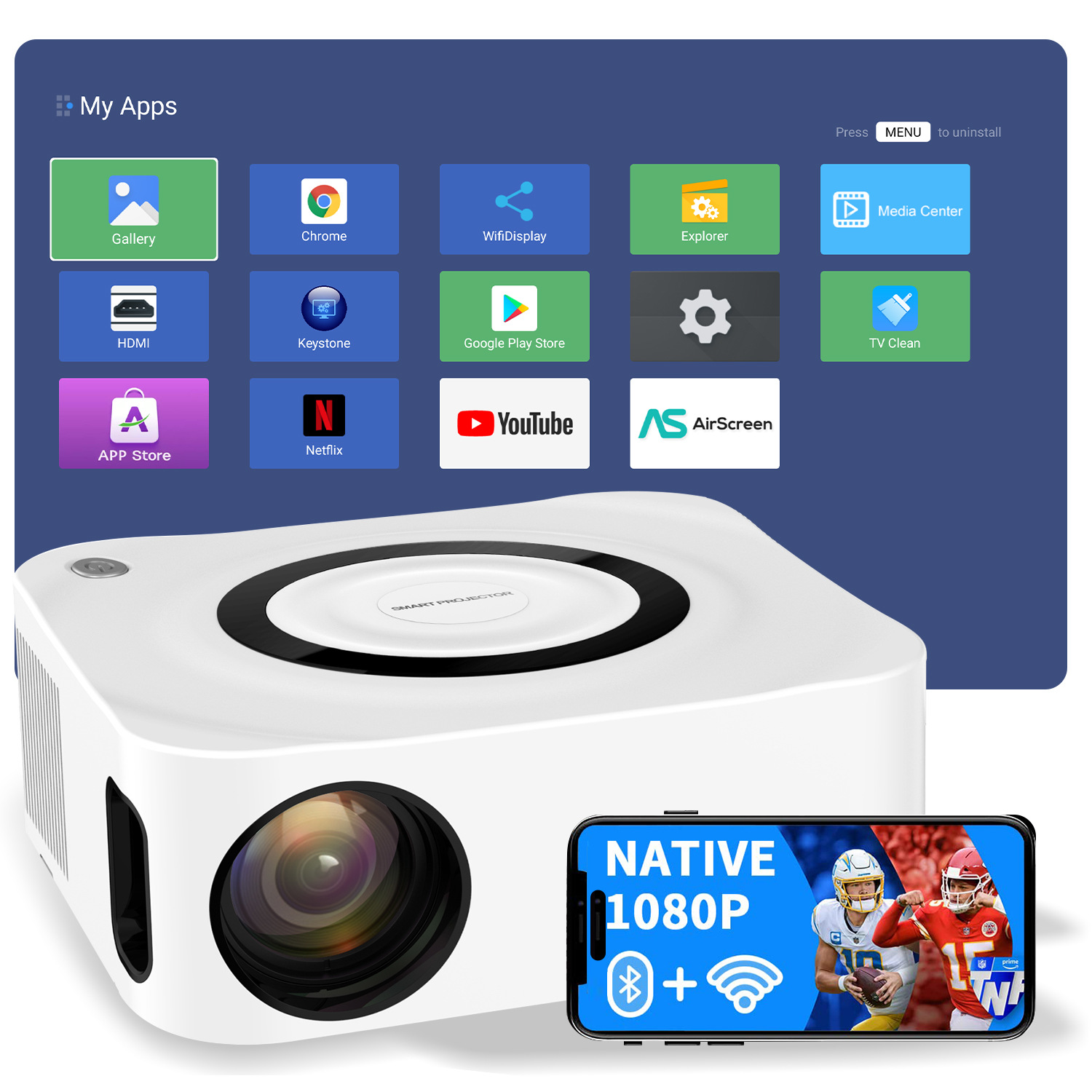 Y9-1080P-FHD-BLUETOOTH-WIFI-MOBILE-PHONE-SMART-PROJECTOR-HOME-THEATER-1974992-3