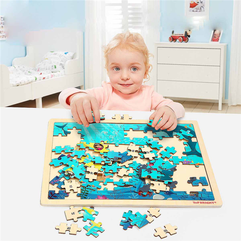 100PCS-DIY-Jigsaw-Puzzle-Undersea-World-23CM-Wooden-Educational-Developmental-Learning-Training-Toy-1383740-2
