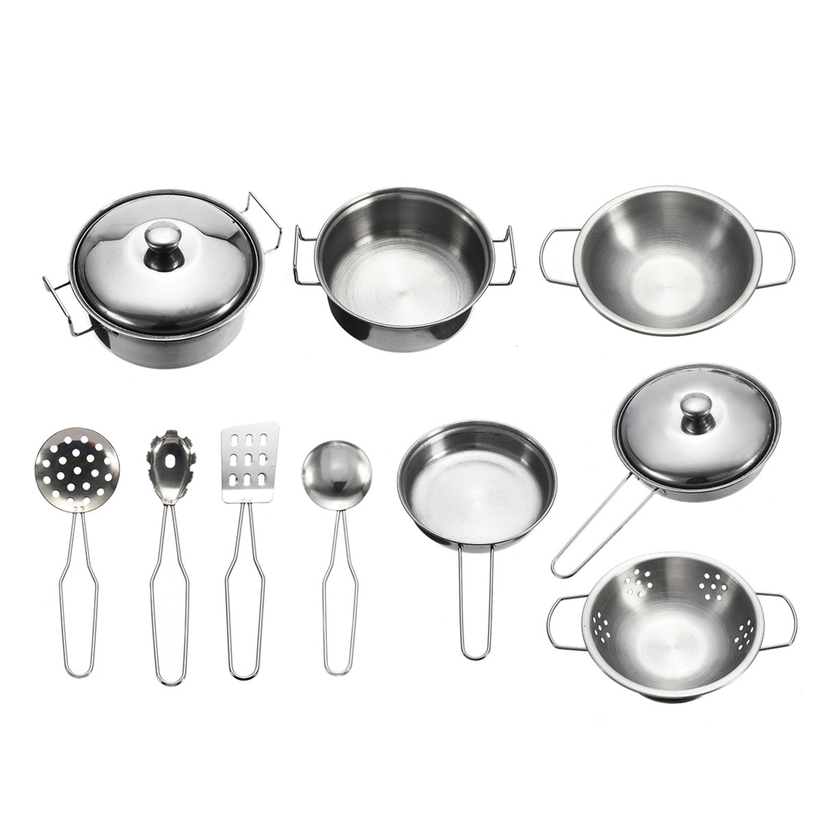 10pc-Stainless-steel-Cookware-Kitchen-Cooking-Set-Pot-Pans-House-Play-Toy-For-Children-1418086-2
