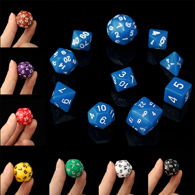10pcSet-D4-D30-Multi-sided-Dices-TRPG-Games-Gaming-Dices-8Color-1064621-1