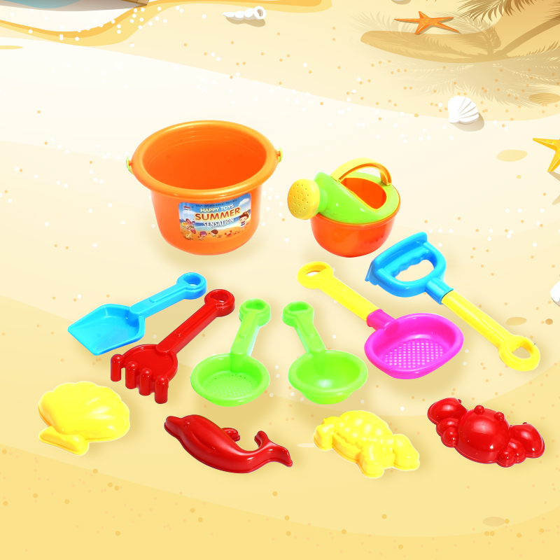 12-PCS-Plastic-Beach-Sand-Play-Toys-Set-Intelligence-Development-Toy-for-Children-Gift-1621630-1