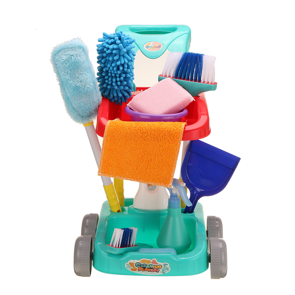 12PCS-Plastic-Home-Cleaning-Broom-Mopping-Carts-Mini-Tools-for-Children-Toys-1754667-4