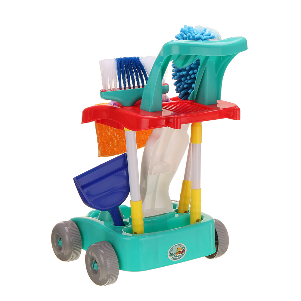 12PCS-Plastic-Home-Cleaning-Broom-Mopping-Carts-Mini-Tools-for-Children-Toys-1754667-7