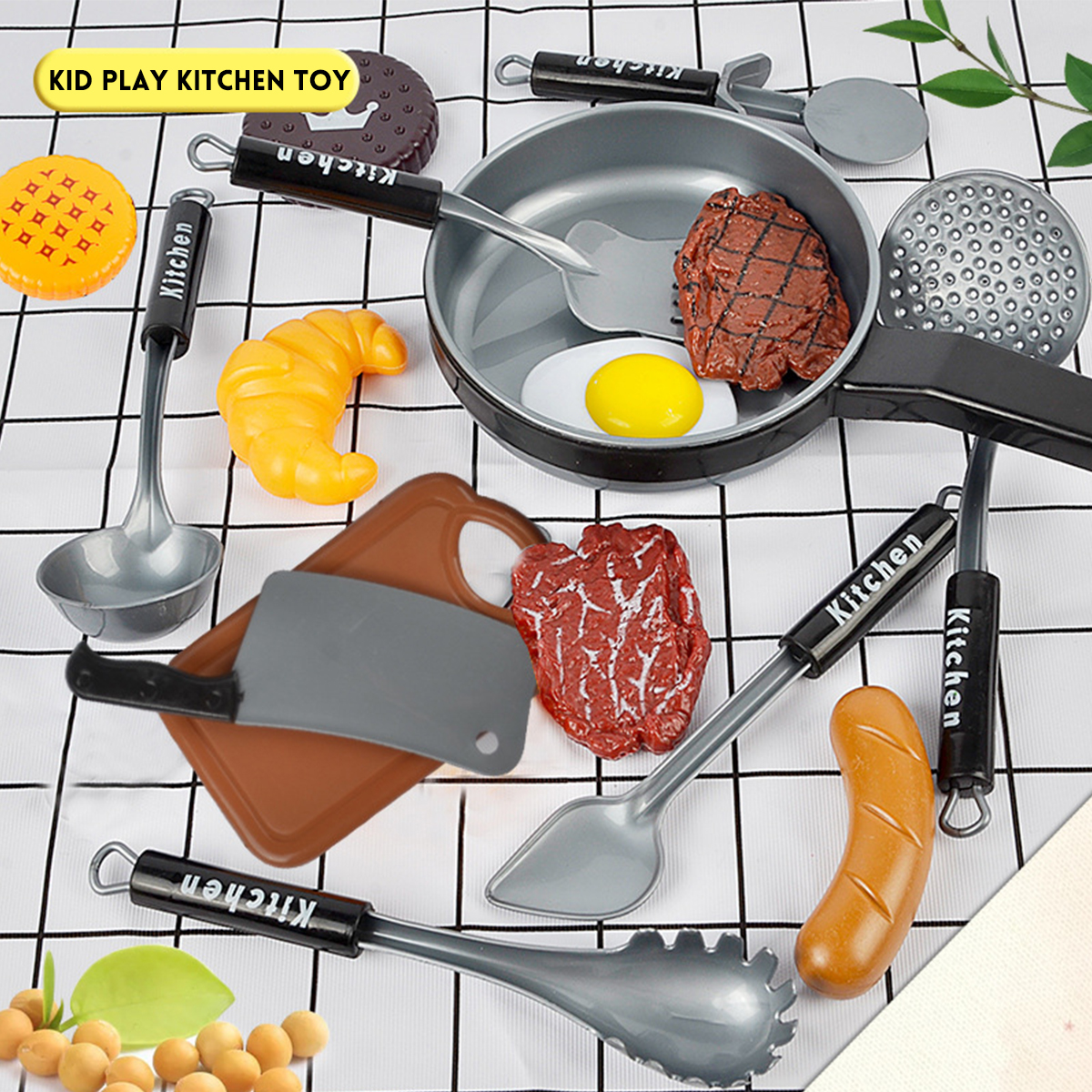 1636-Pcs-Kid-Play-House-Toy-ABS-Plastic-Kitchen-Cooking-Pots-Pans-Food-Dishes-Cookware-Toys-1627711-3