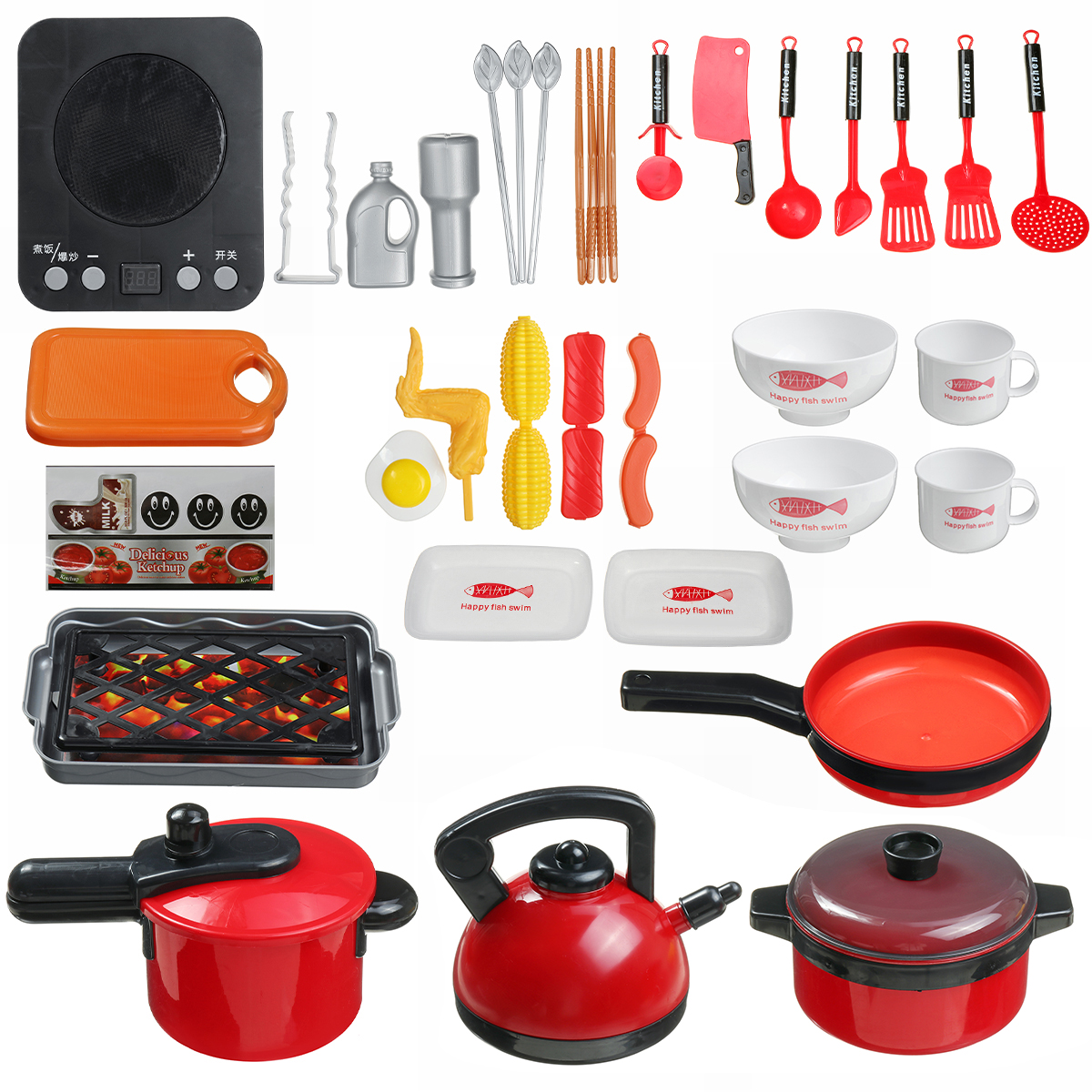 1636-Pcs-Kid-Play-House-Toy-ABS-Plastic-Kitchen-Cooking-Pots-Pans-Food-Dishes-Cookware-Toys-1627711-7