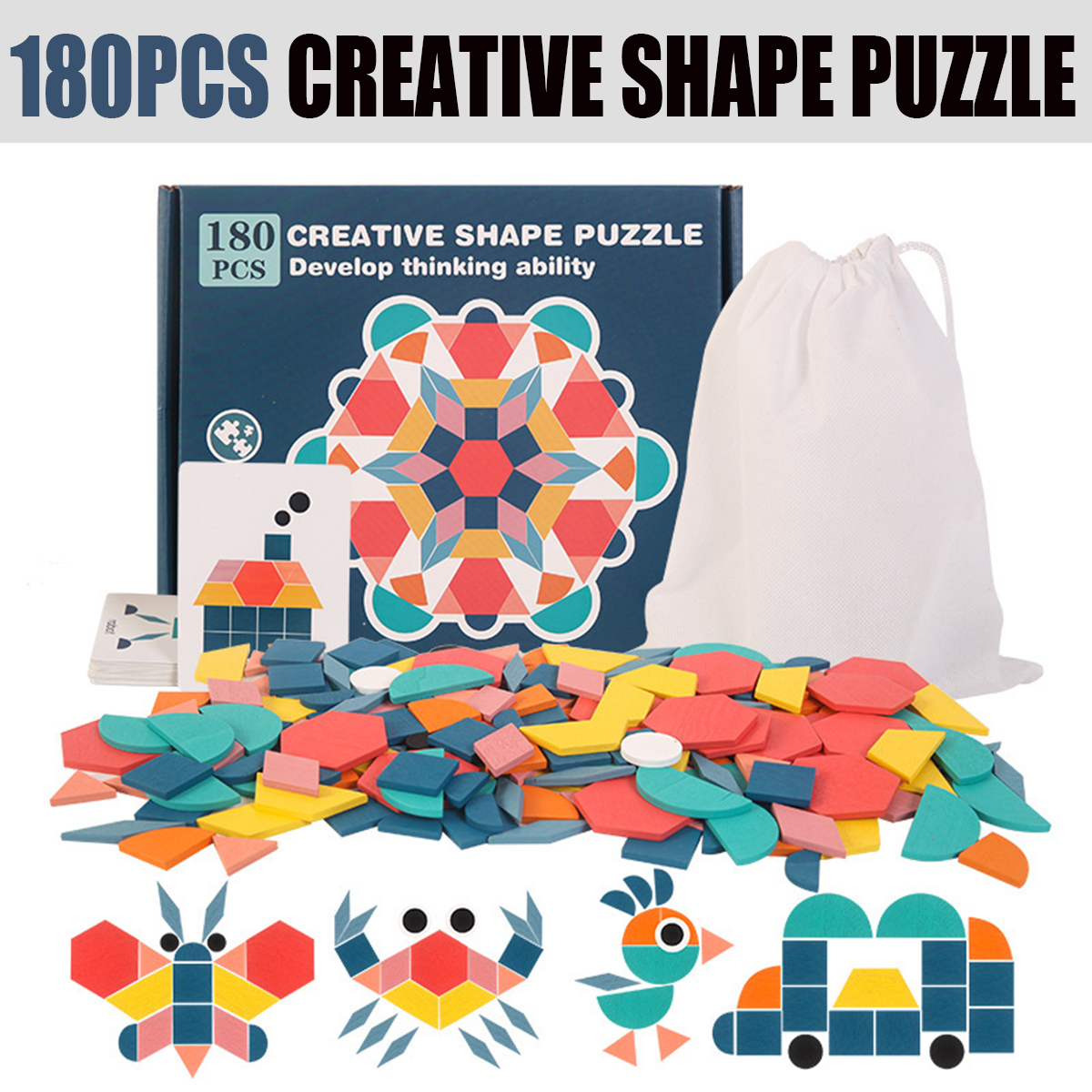 180-Pcs-Colorful-Creative-Multi-Shape-Puzzle-Develop-Thinking-Ability-Educational-Toy-with-Bag-for-K-1733532-1