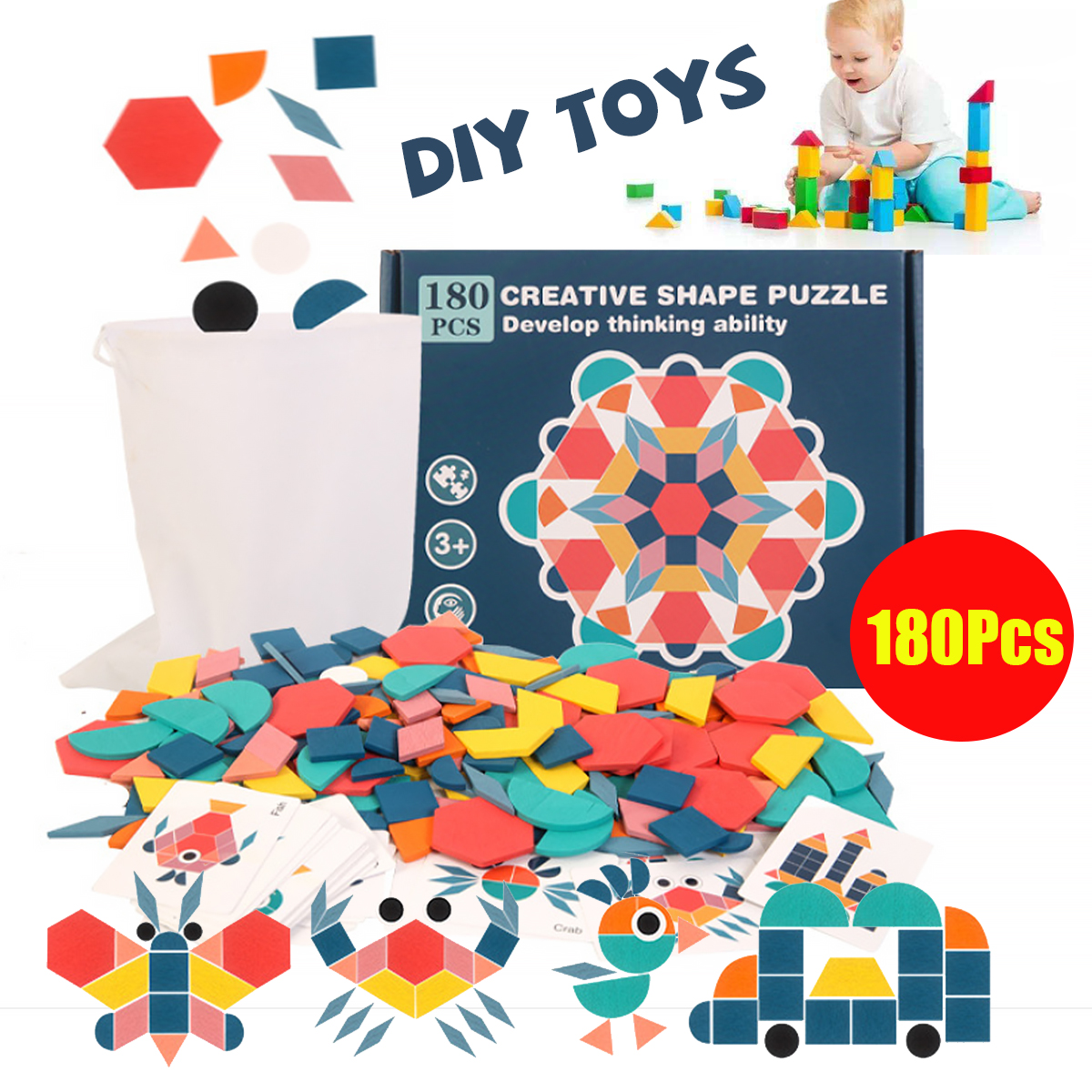 180-Pcs-Colorful-Creative-Multi-Shape-Puzzle-Develop-Thinking-Ability-Educational-Toy-with-Bag-for-K-1733532-2