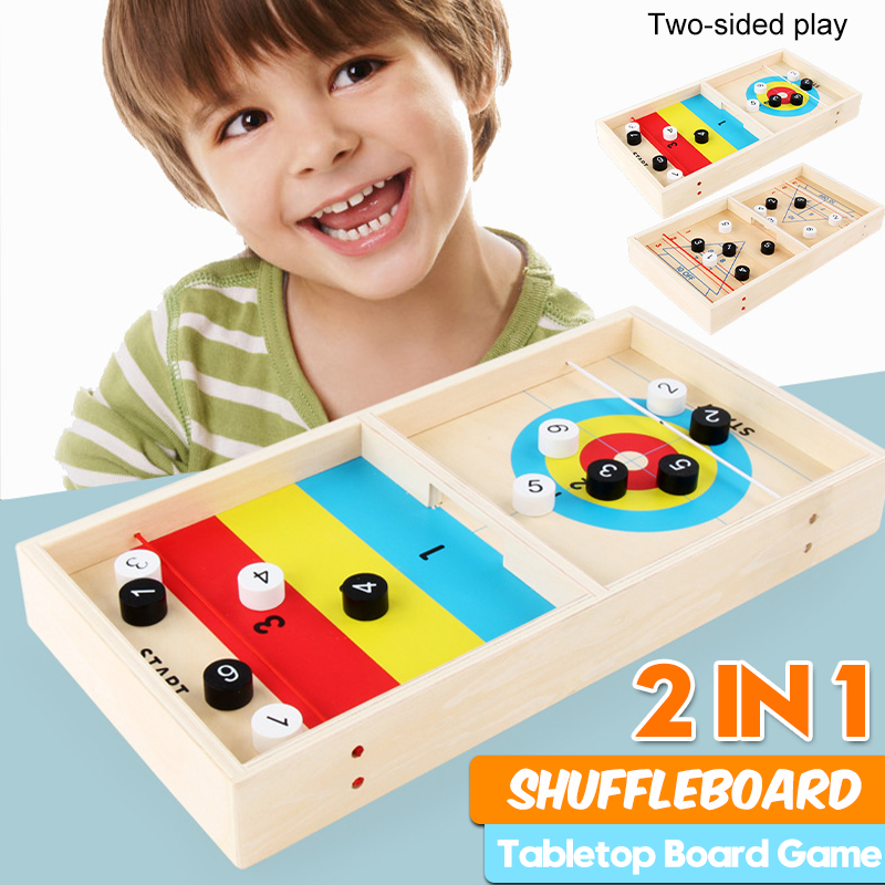 2-IN-1-Wooden-Shuffleboard-Tabletop-Board-Game-Two-Silde-Play-Toys-for-Kids-Gift-1668953-2
