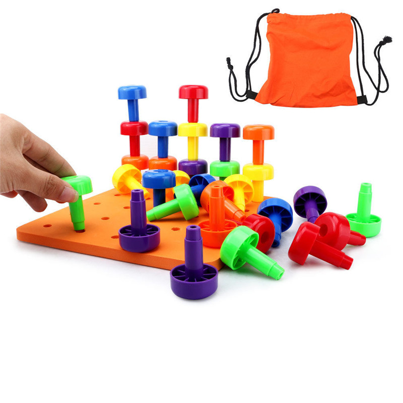 30PCS-Peg-Board-Set-Montessori-Occupational-Fine-Motor-Toy-for-Toddlers-Pegboard-1175905-1