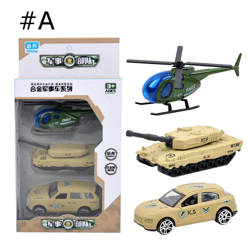 3PCS-Model-Toys-Plane-Car-Racing-Military-Alloy-Vehicle-Engineering-Model-Building-Gift-Decor-1431227-4