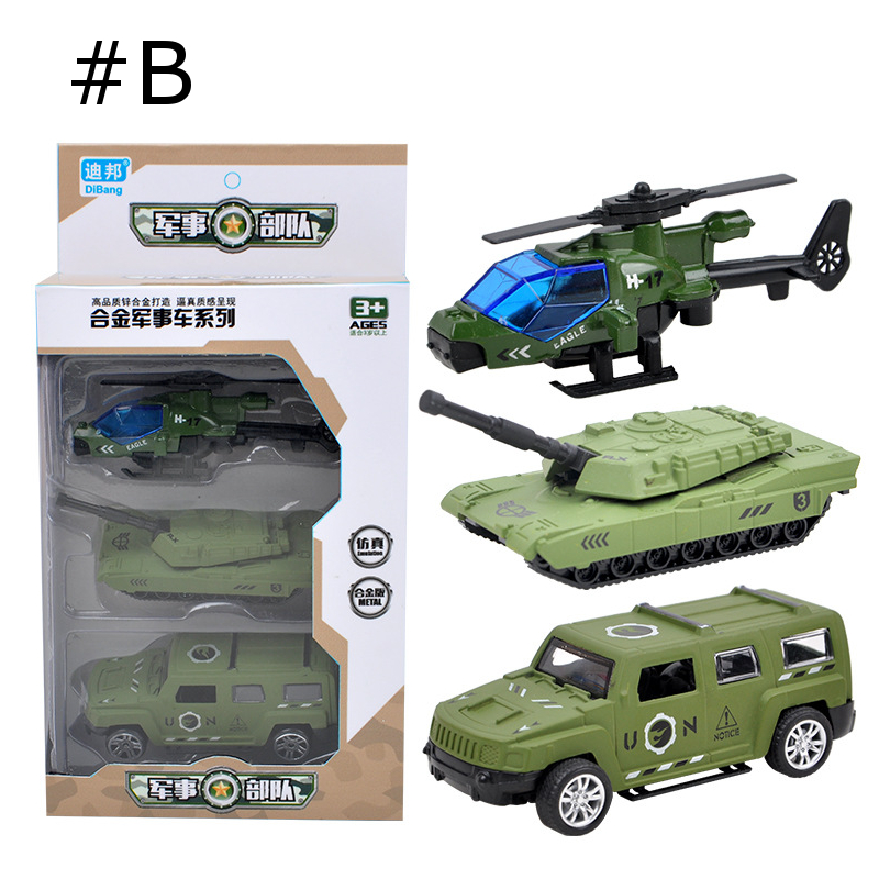 3PCS-Model-Toys-Plane-Car-Racing-Military-Alloy-Vehicle-Engineering-Model-Building-Gift-Decor-1431227-5
