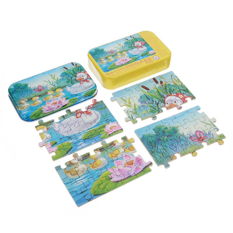 60pcs-DIY-Puzzle-Duck-Fairy-Tale-Cartoon-3D-Jigsaw-With-Tin-Box-Kids-Children-Educational-Gift-Colle-1260149-7