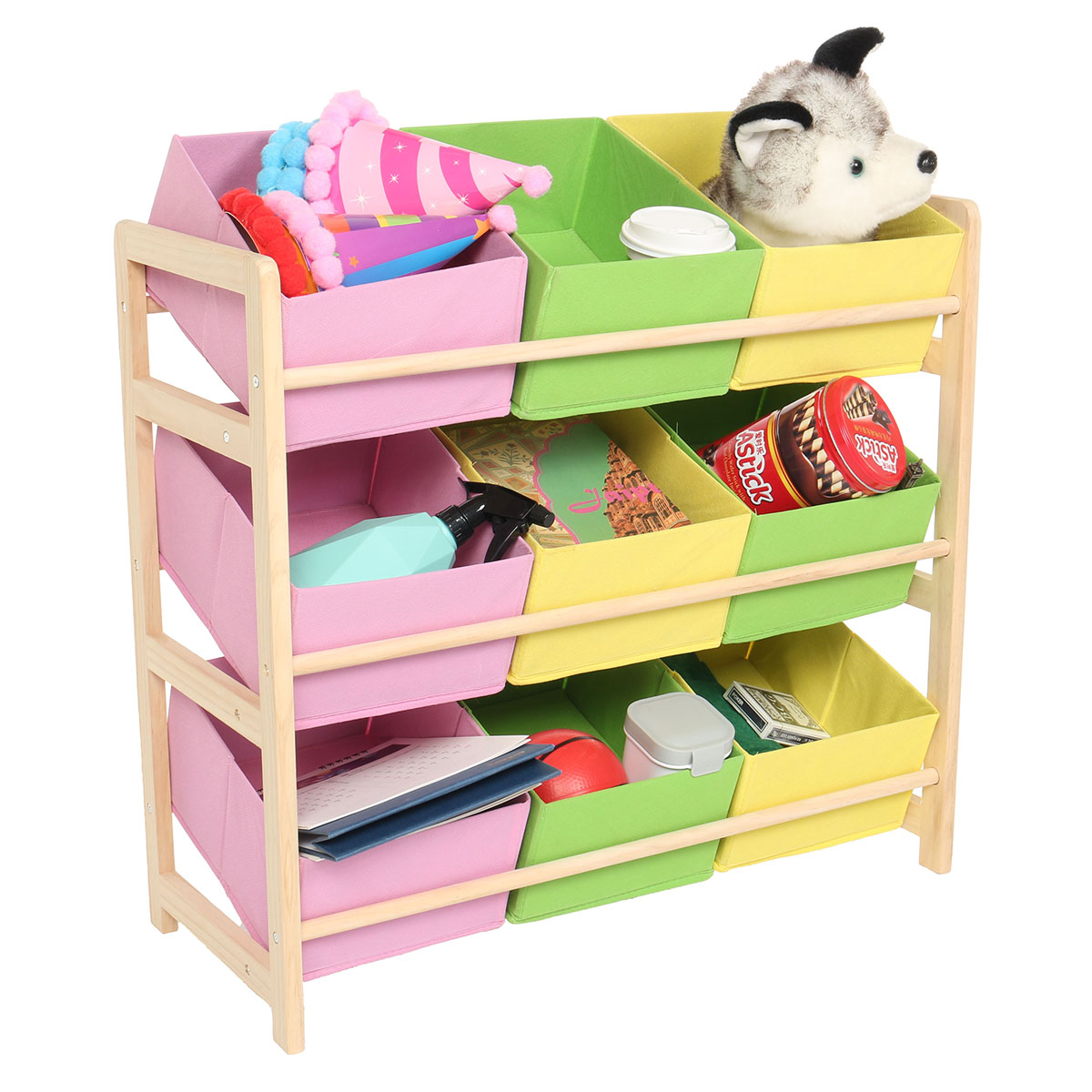 66309CM-Yellow-Pink-Green-Solid-Wood-Childrens-Toy-Rack-Storage-Rack-Toy-Rack-1754652-6