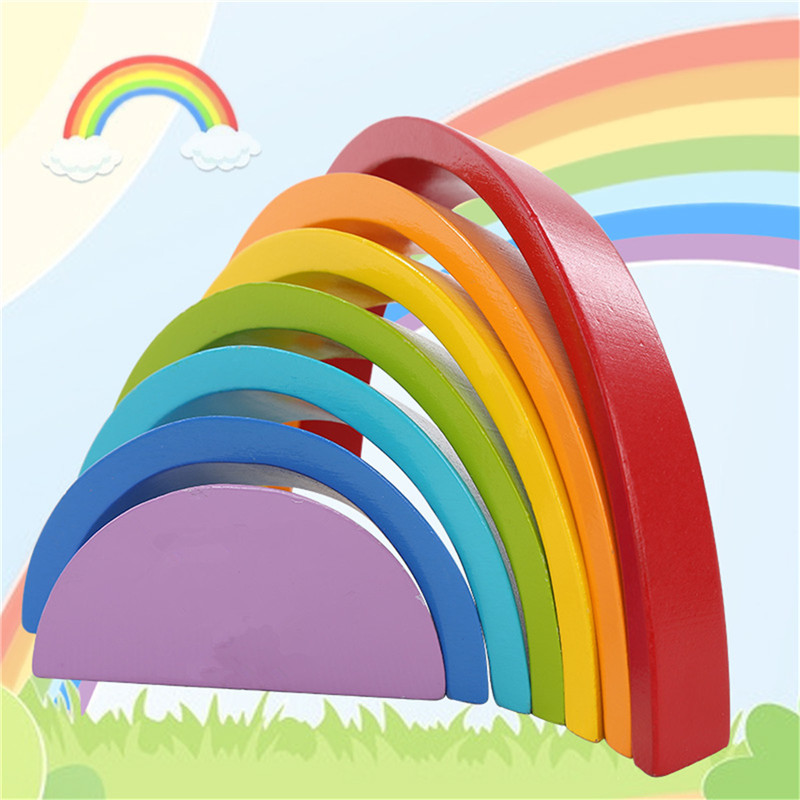 7-Colors-Wooden-Stacking-Rainbow-Shape-Children-Kids-Educational-Play-Toy-Set-1097779-2