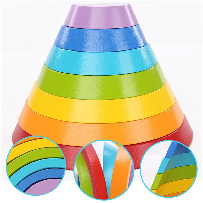 7-Colors-Wooden-Stacking-Rainbow-Shape-Children-Kids-Educational-Play-Toy-Set-1097779-6
