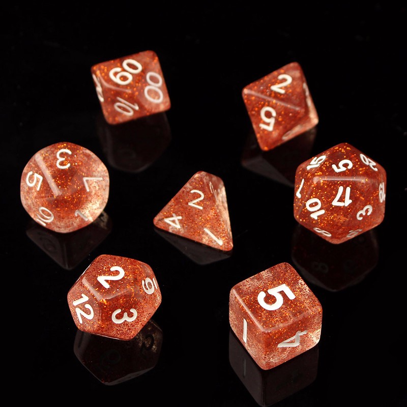 7PCS-TRPG-Game-Dungeons--Dragons-Glitter-D4-D20-Multi-Sides-Dice-Pink-1064120-5