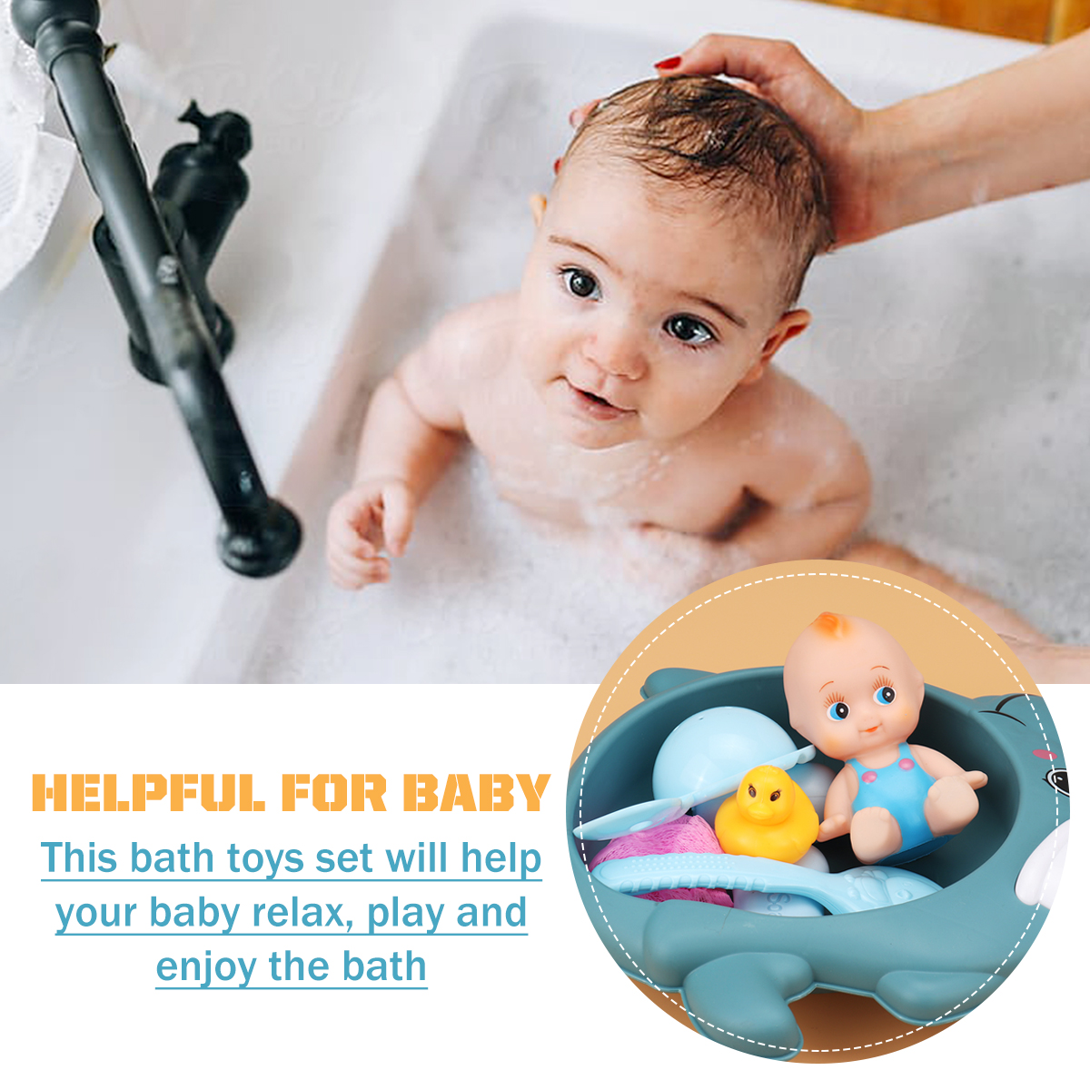 8-Pcs-Baby-Kids-Bath-Basin-Doll-Duck-Shower-Bathtub-Floating-Toys-1788620-5
