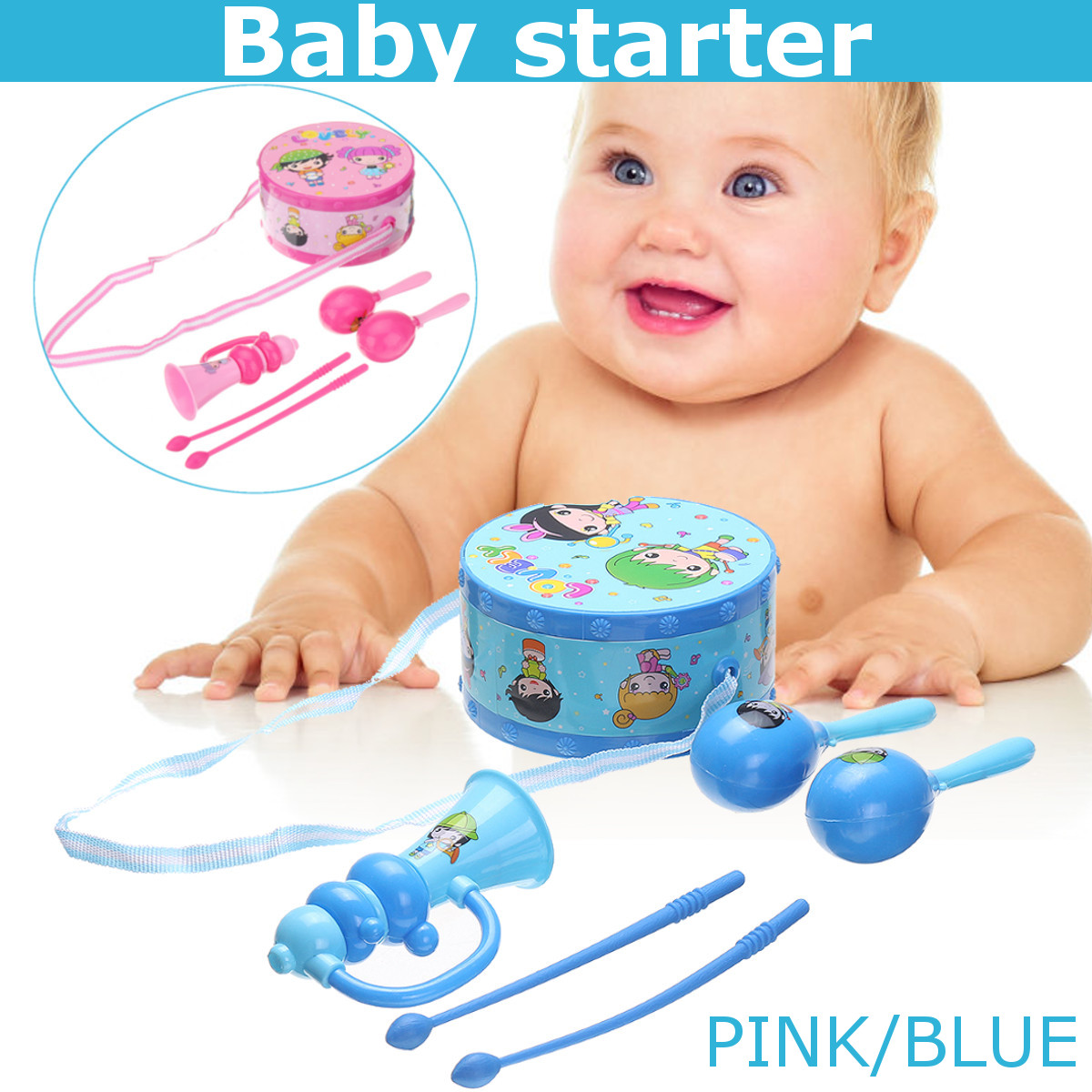 Children-Starter-Plastic-Drumstick-Sandhammer-Puzzle-Set-Toys-1573593-2