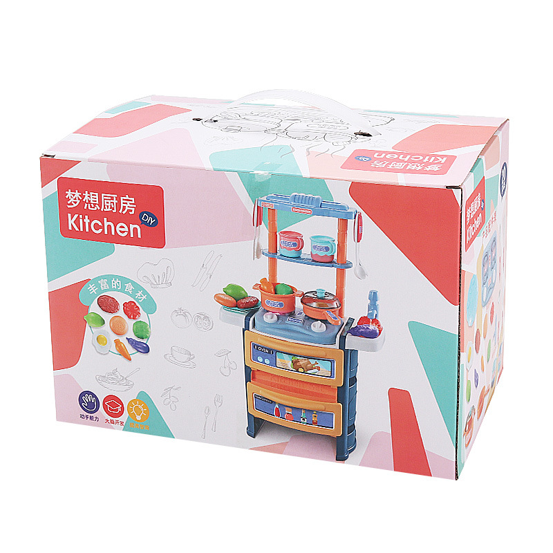 Dream-Kitchen-Role-Play-Cooking-Children-Tableware-Toys-Set-with-Sound-Light-Water-Outlet-Funtion-1678214-11