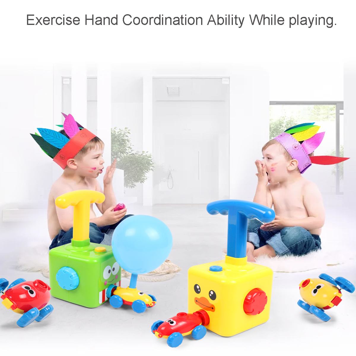Fun-Inertia-Balloon-Powered-Car-Toys-Aerodynamics--Launcher-Rocket-1818650-4