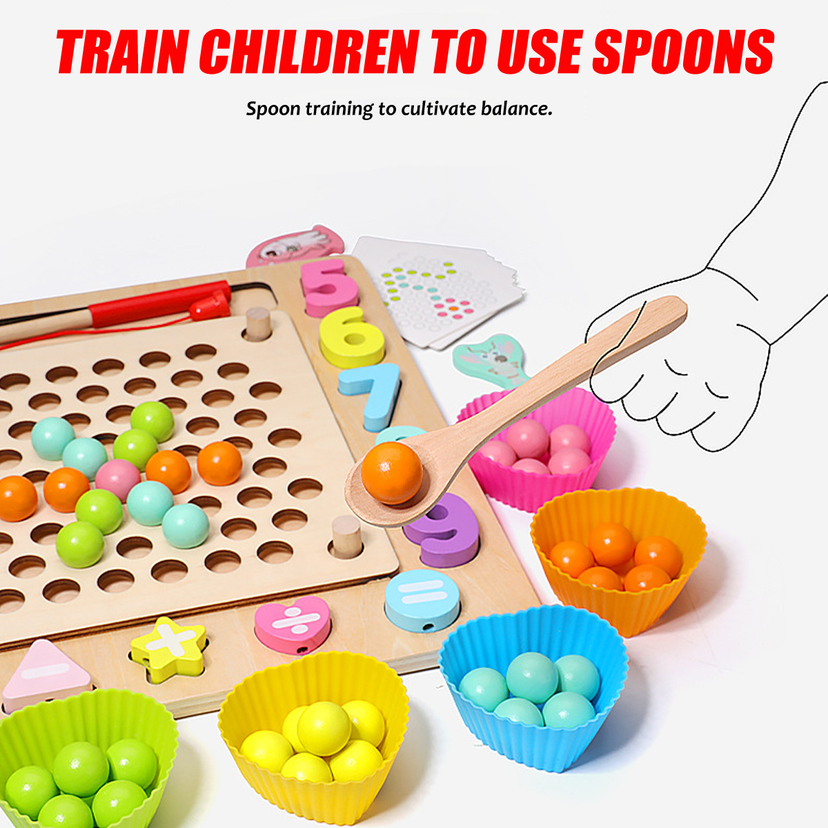 Jigsaw-Puzzle-Childrens-Puzzle-Clip-Color-Ball-Training-Babys-Concentration-Parent-child-Toys-1636790-2
