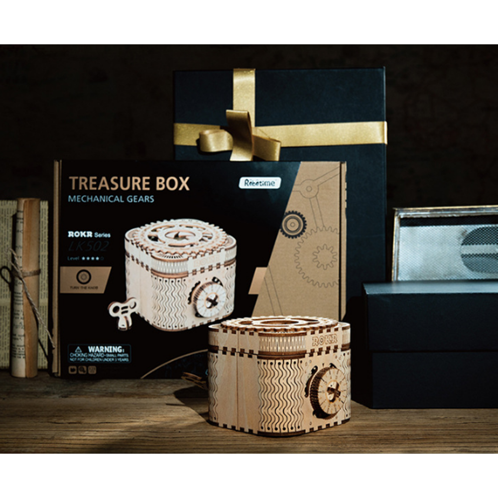 Robotime-LK502-Password-Box-DIY-Handmade-Wooden-Three-dimensional-Assembled-Toy-1710751-2