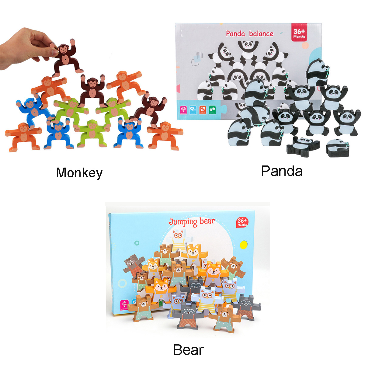 Wood-Balancing-Stacked-Stones-Rainbow-MonkeyBearPanda-Hercules-Puppet-Building-Block-Montessori-Toys-1709575-11
