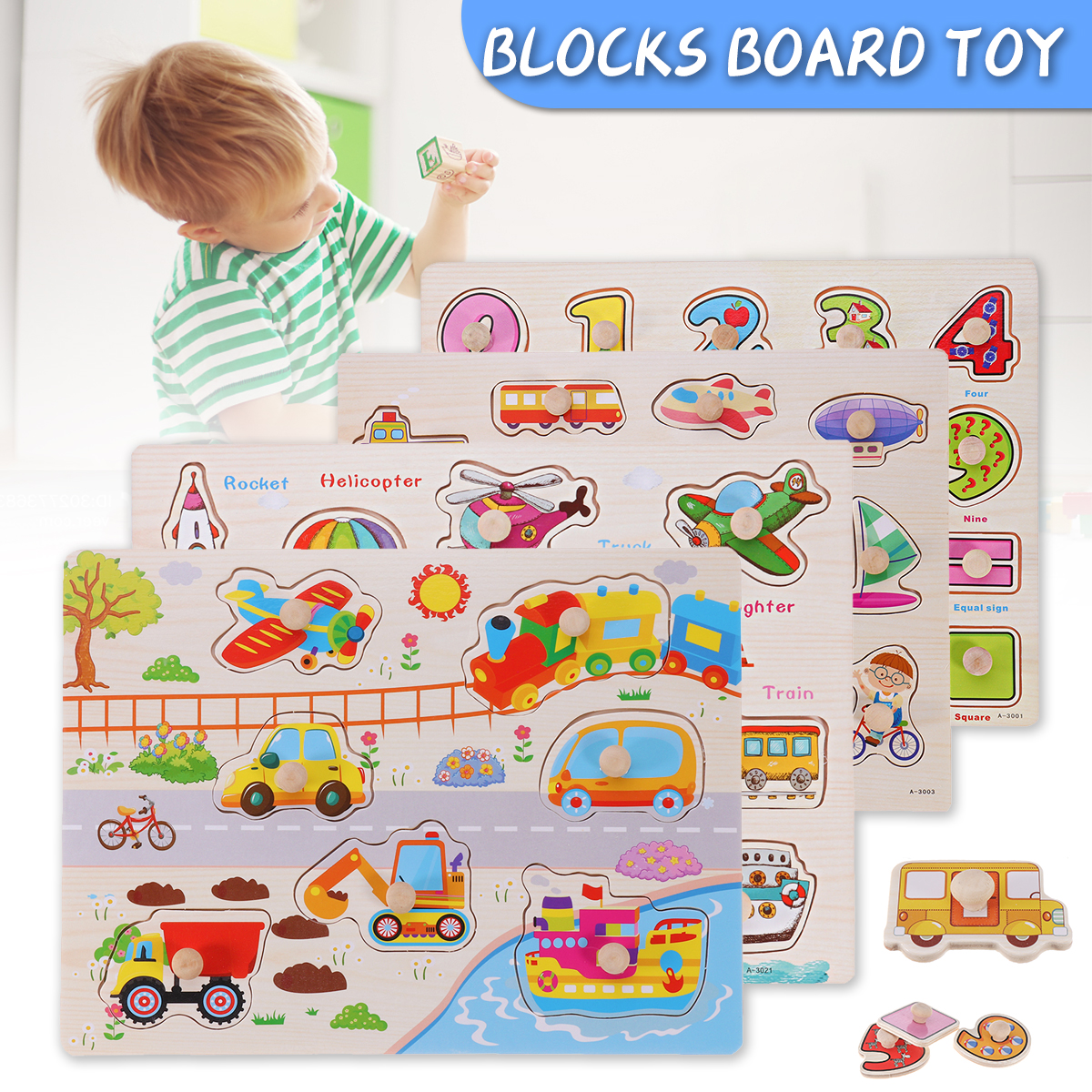 Wooden-Multi-style-Math-Jigsaw-Puzzle-Blocks-Board-Intelligence-Developing-Early-Education-Toy-for-K-1698283-1