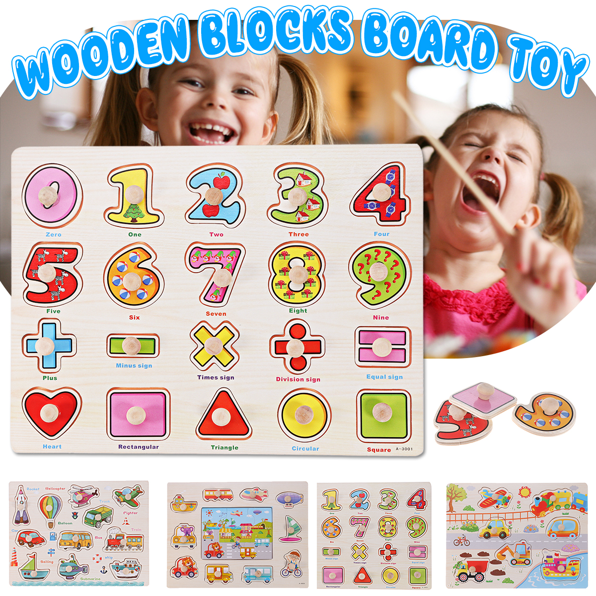 Wooden-Multi-style-Math-Jigsaw-Puzzle-Blocks-Board-Intelligence-Developing-Early-Education-Toy-for-K-1698283-2