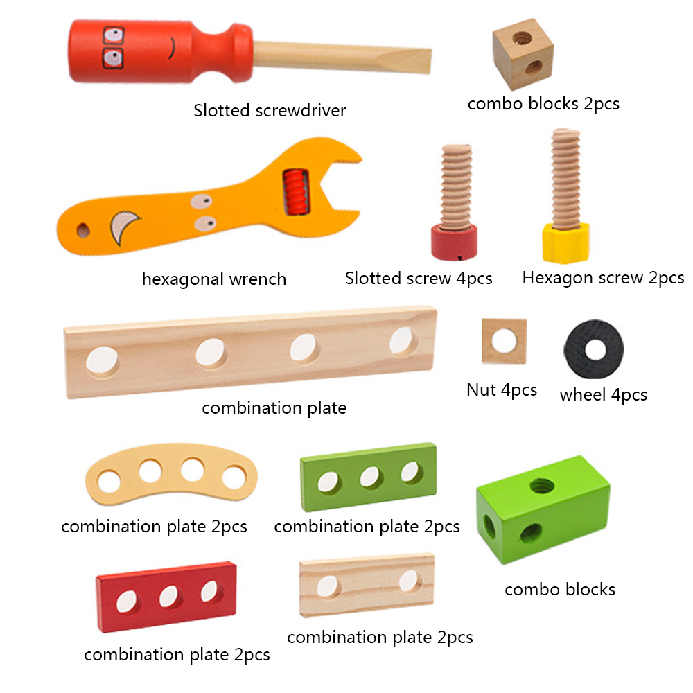 Wooden-Simulation-DIY-Multi-shaped-Nut-Combo-Set-Boy-Repair-Kit-Early-Childhood-Education-Puzzle-Toy-1804046-5