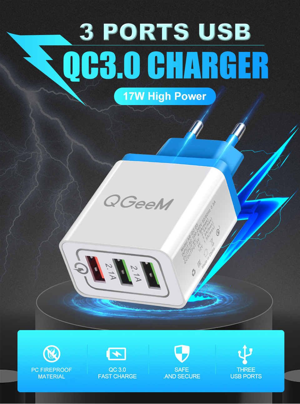QGEEM-QG-CH04-27W-3-USB-Travel-Wall-Charger-Adapter-QC30-Fast-Charging-For-iPhone-XS-11Pro-Huawei-P3-1727541-1