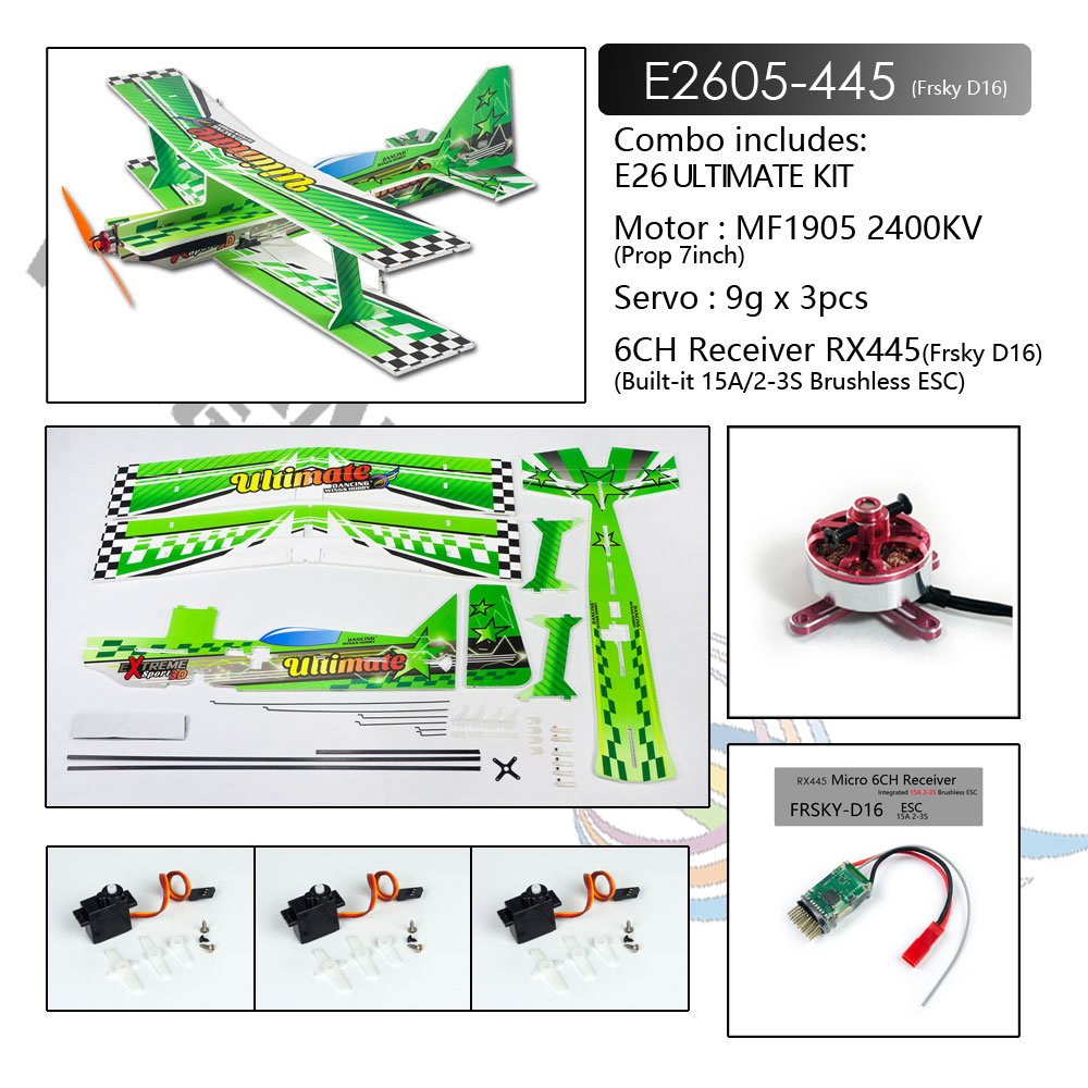 Dancing-Wings-Hobby-E26-Ultimate-586MM-23inch-Wingspan-3D-RC-Airplane-Kit-with-Power-System-1889103-11