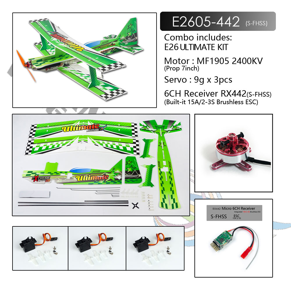 Dancing-Wings-Hobby-E26-Ultimate-586MM-23inch-Wingspan-3D-RC-Airplane-Kit-with-Power-System-1889103-13