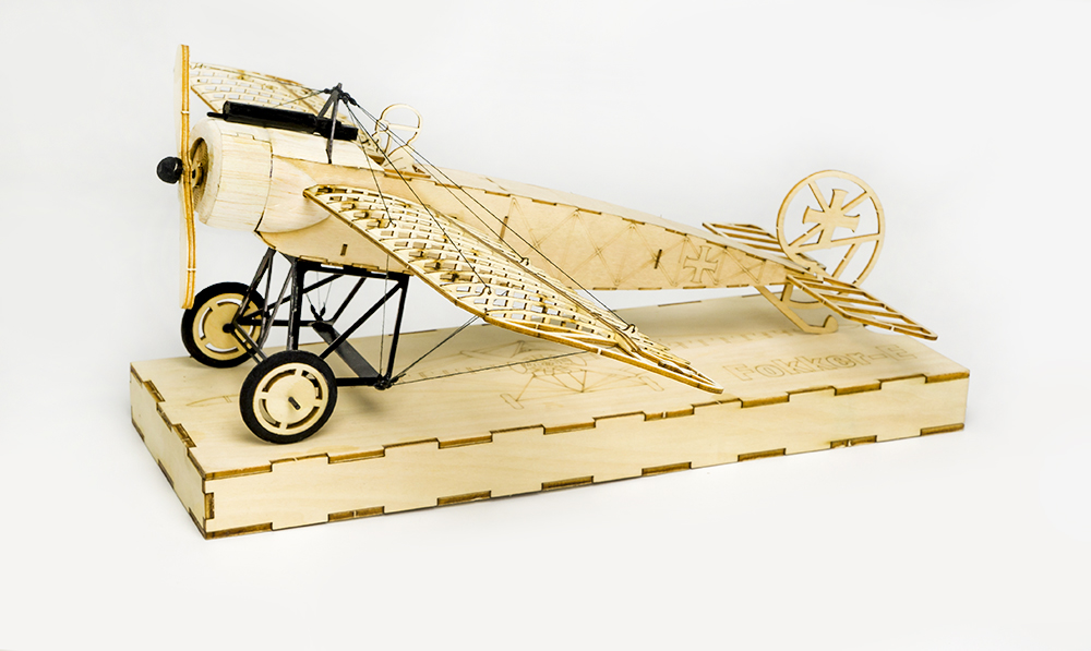 Dancing-Wings-Hobby-Fokker-E-410mm-Wingspan-Balsa-Wood-Airplane-Static-Model-Unassembled-1236160-5