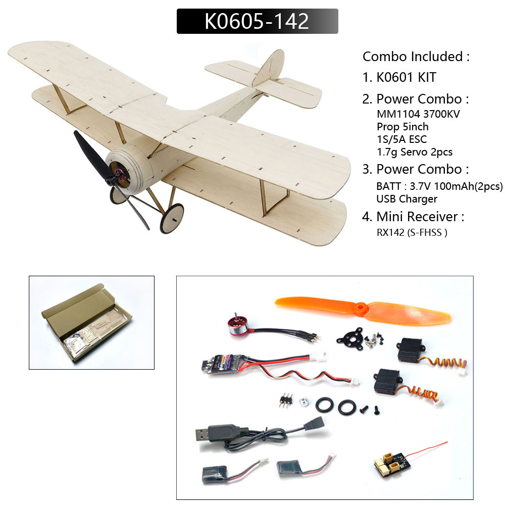 Dancing-Wings-Hobby-K6-Sopwith-Pup-378mm-Wingspan-Balsa-Wood-Laser-Cut-Micro-RC-Airplane-Warbird-Bip-1838000-8