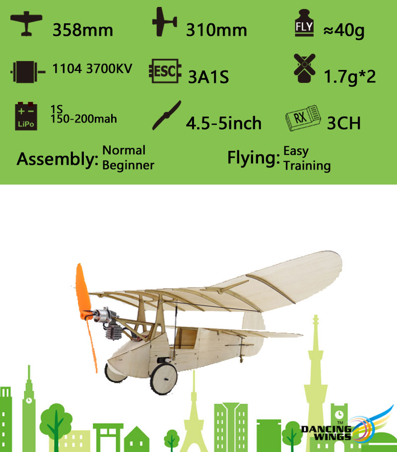 Dancing-Wings-Hobby-K7-358mm-Wingspan-Ultra-micro-Balsa-Wood-Laser-Cut-RC-Airplane-1837927-1