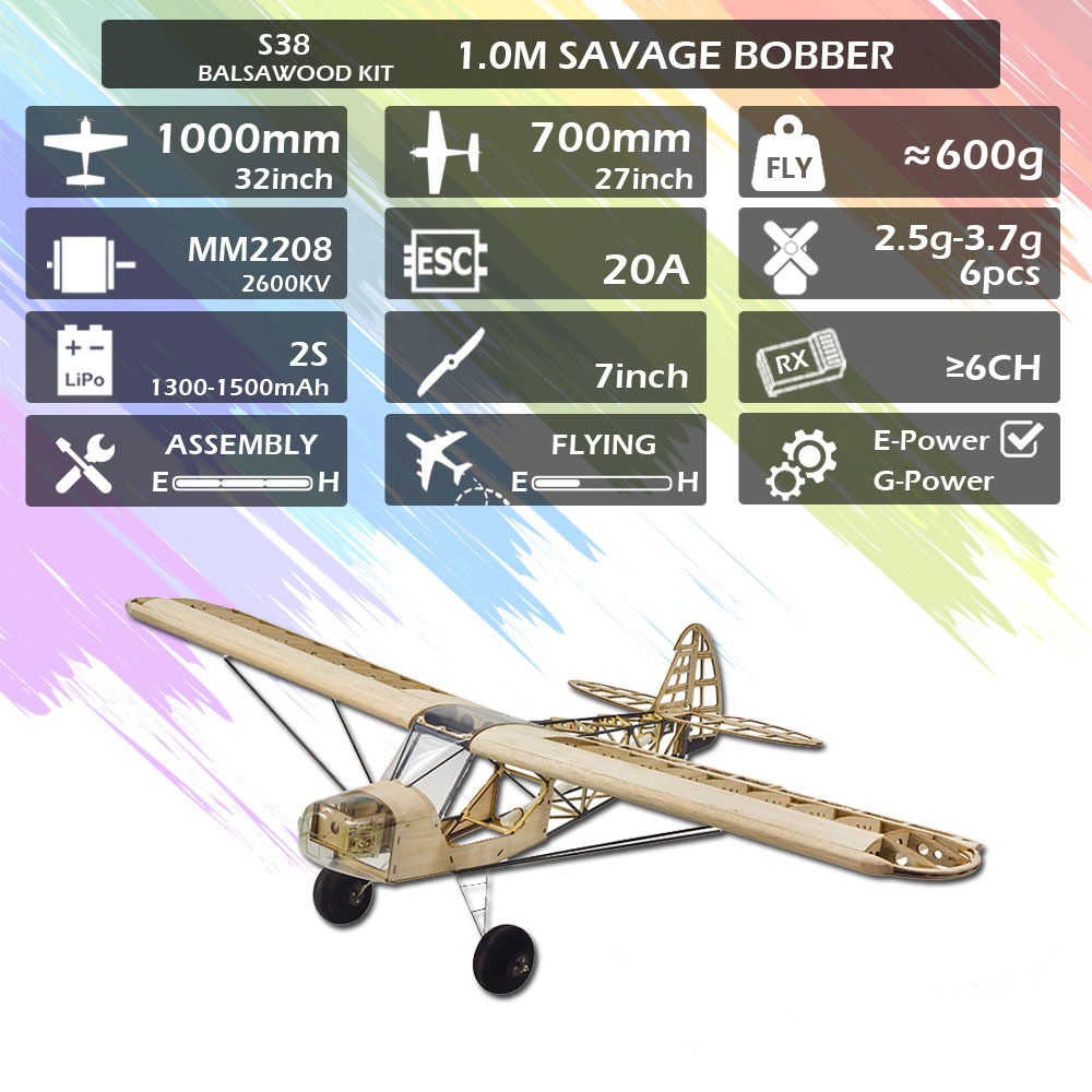 Dancing-Wings-Hobby-S38-Savage-Bobber-1000mm-Wingspan-Balsa-Wood-Laser-Cut-RC-Airplane-Kit-1916680-1