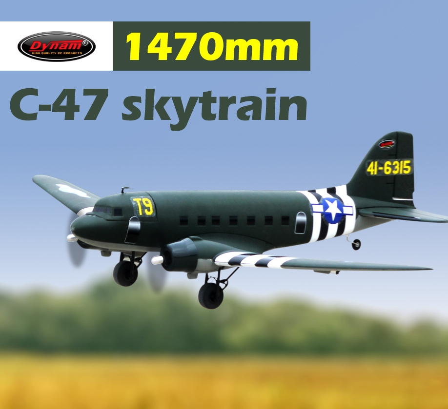 Dynam-C47-Skytrain-Green-V2-1470mm-Wingspan-EPO-Twin-Engine-RC-Airplane-Beginner-PNP-1774051-1
