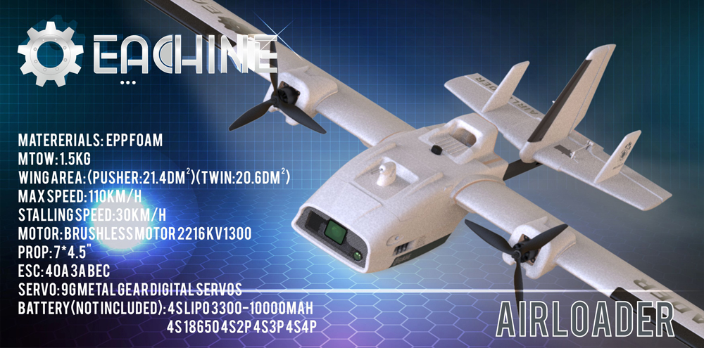 Eachine-Airloader-1280mm-Wingspan-Twin-Motor-Three-Motor-EPP-Ultra-Long-Range-FPV-Plane-RC-Airplane--1735140-2