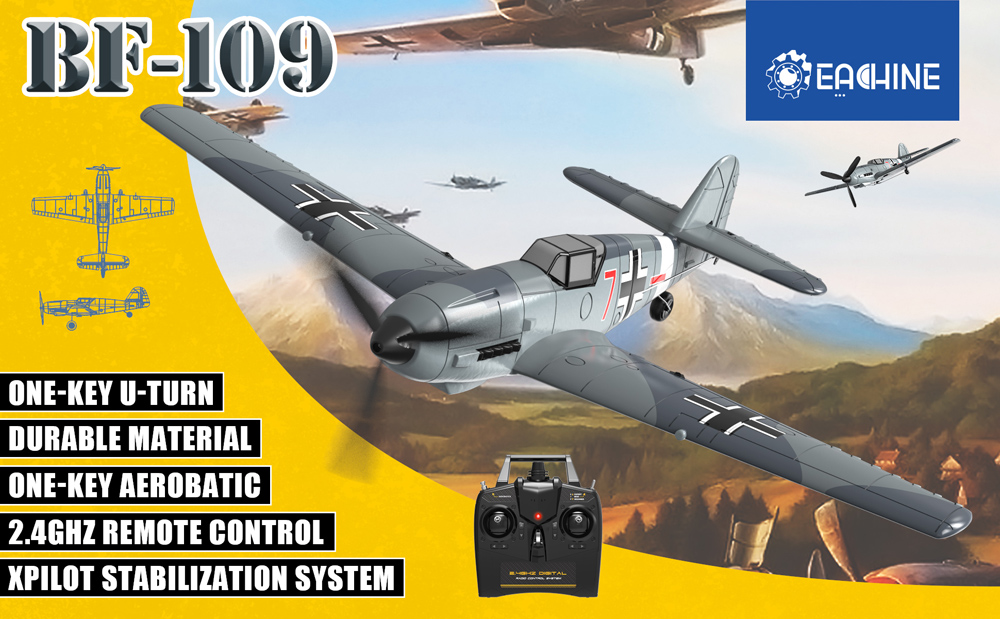 Eachine-BF109-24GHz-4CH-400mm-Wingspan-6-Axis-One-Key-U-Turn-Aerobatic-Xpilot-Stabilization-System-E-1884477-1
